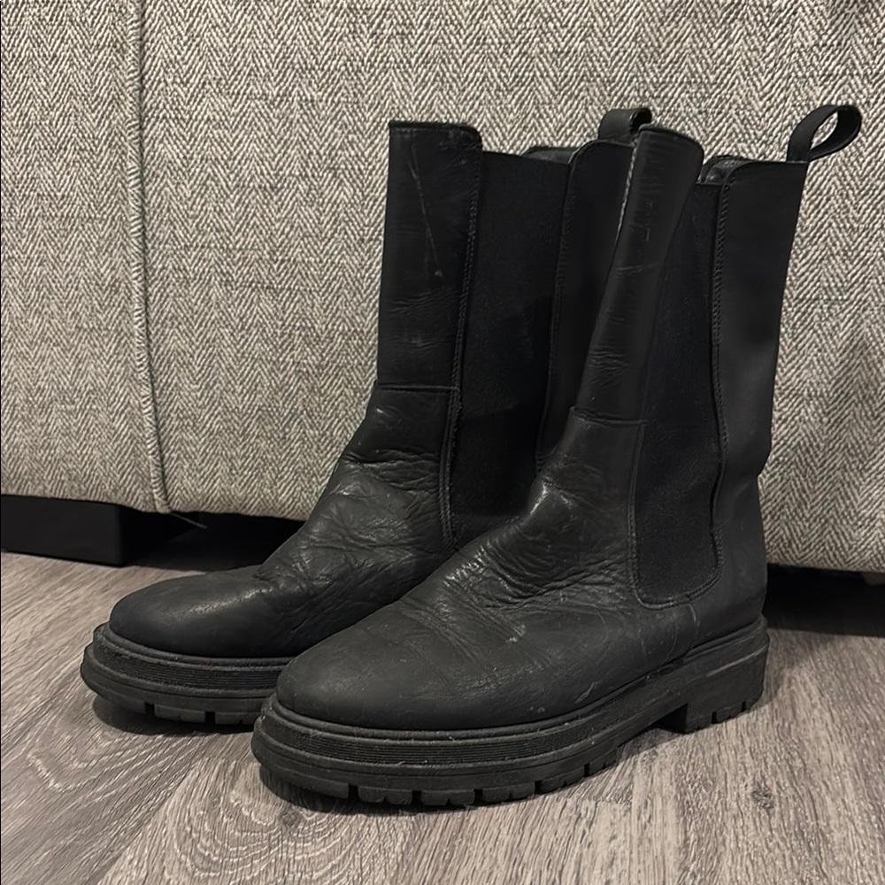 Black Italian Leather Women’s Boots